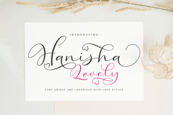 Hanisha Lovely: A Romantic Font for Branding