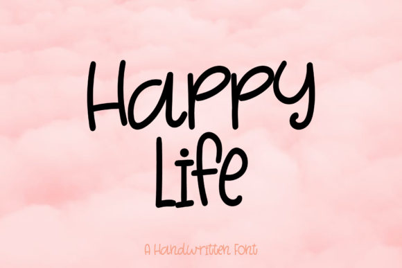 Happy Life: A Handwritten Font for Editorial Design
