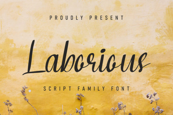 Laborious: An Elegant Handwritten Font for Crafters