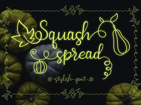 Squash Spread: A Charming Script Font for Crafters